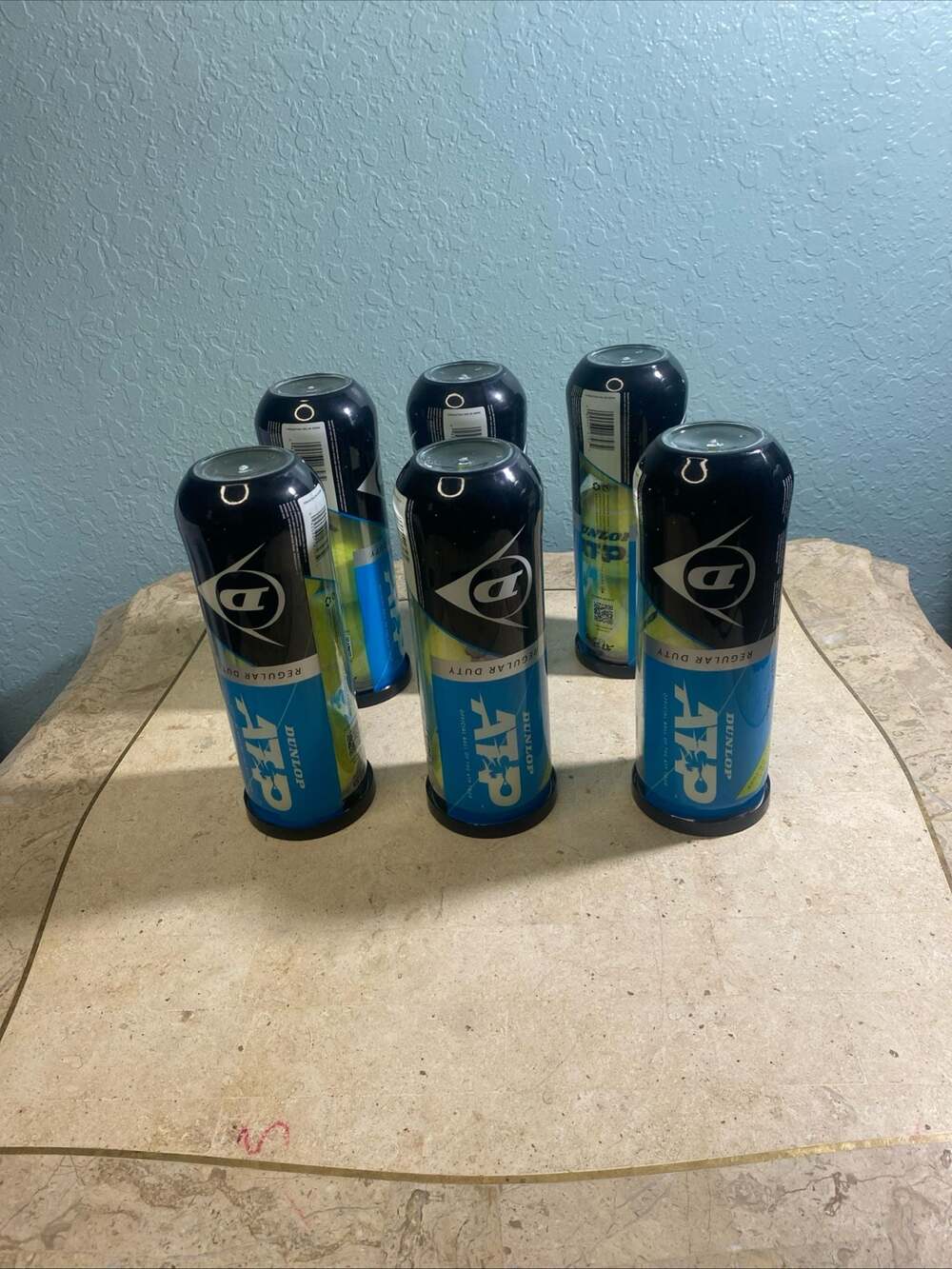 Lot of 17 Cans Tennis Balls: 15 Dunlop ATP Regular Duty & 2 Diadem Premier